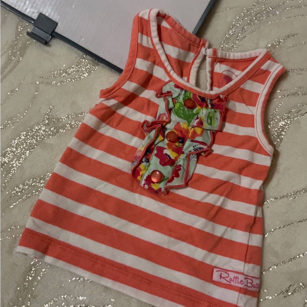Ruffle Butts shirt. 3-6mo. Worn twice EUC.
